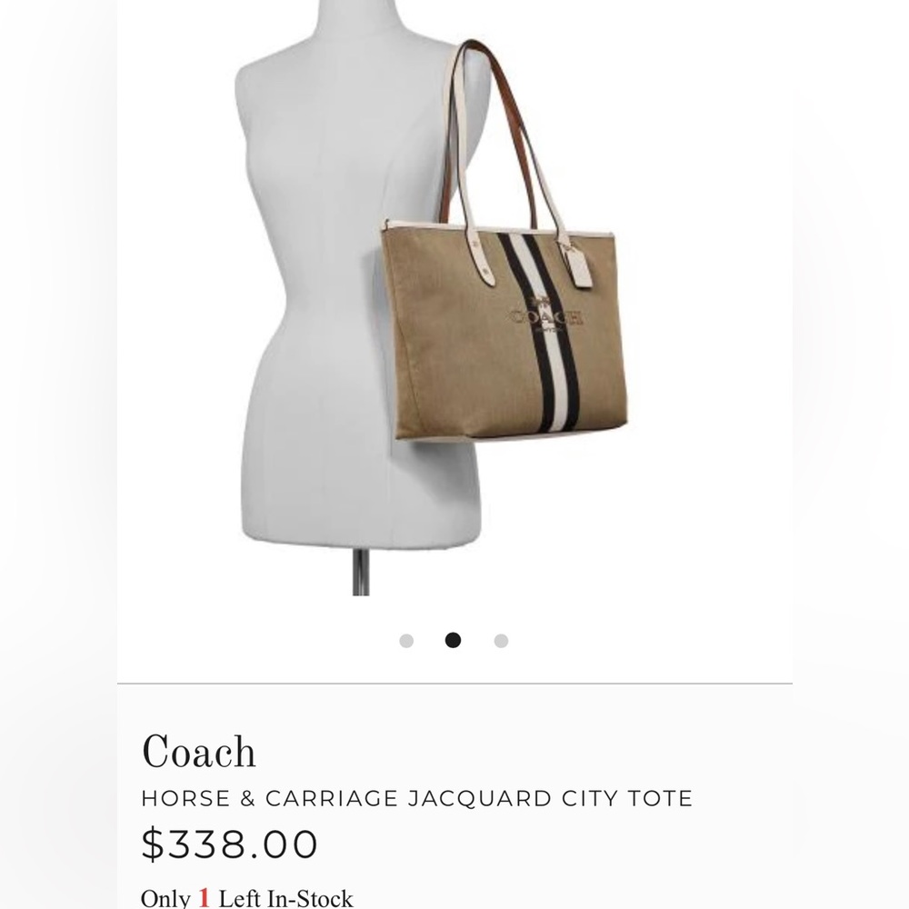 COACH HORSE & CARRIAGE JACQUARD CITY TOTE